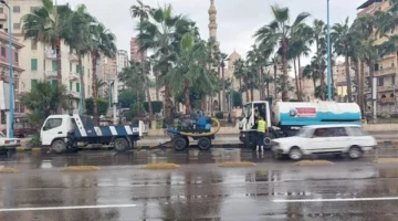 نوة المكنسة تُغرق الإسكندرية بأمطار غزيرة ورياح شديدة خلال الأيام القادمة